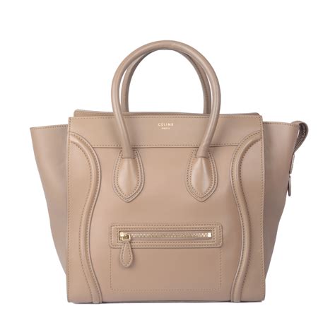 celine taupe mini tote|the Celine luggage tote.